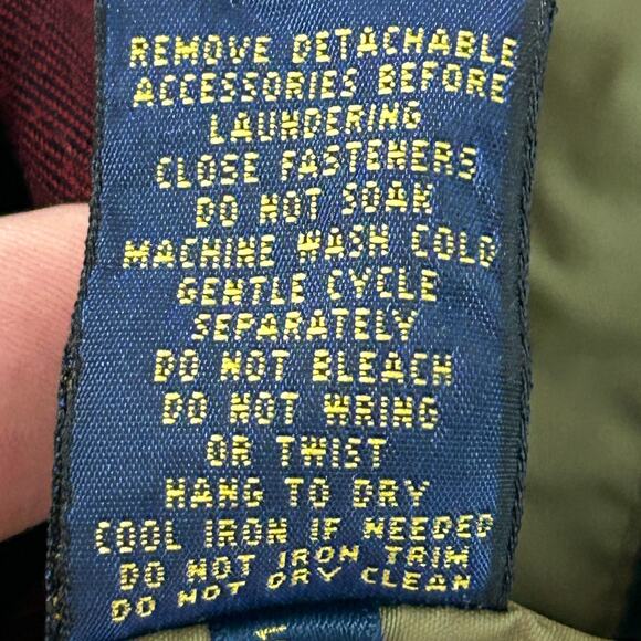 Polo Ralph Lauren Field Coat Parka Mens Large Green Full Zip Snap Plaid Jacket - Picture 11 of 12